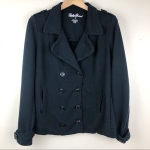 Lucky Brand Navy Double Breasted Blazer Jacket L